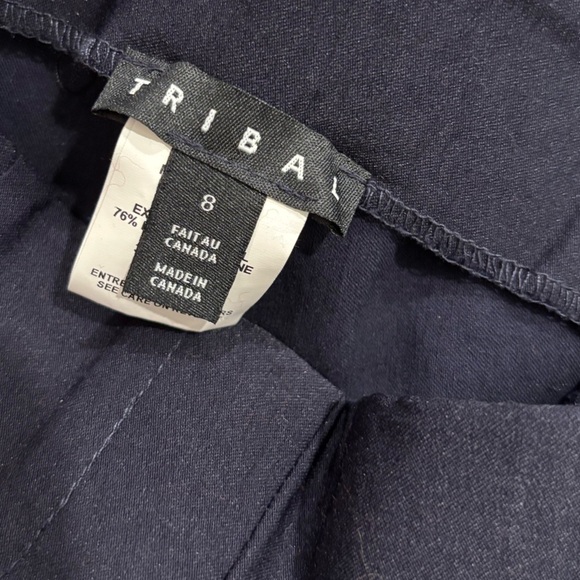 Tribal Pants Women Navy Pull On Bootcut Stretch Waist Trouser Size 8 - Picture 3 of 6